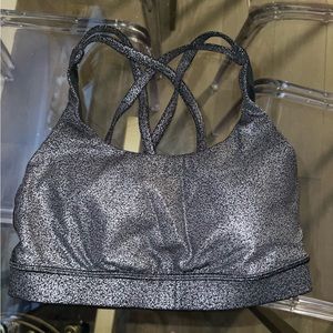 Sparkly Silver Gray Lululemon Sports Bra